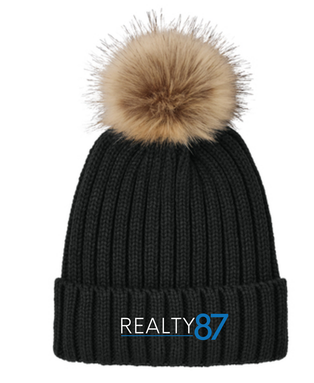 R87 PORT AUTHORITY FAUX FUR POM BEANIE – Realty 87 Store