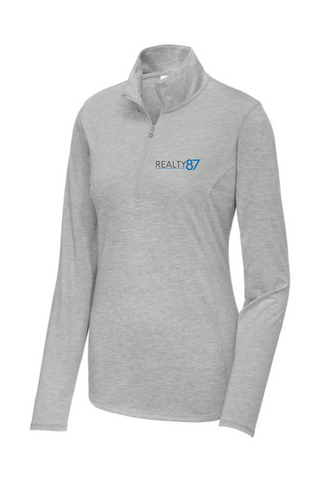 R87 SPORT-TEK TRI BLEND 1/2 ZIP - WOMEN'S